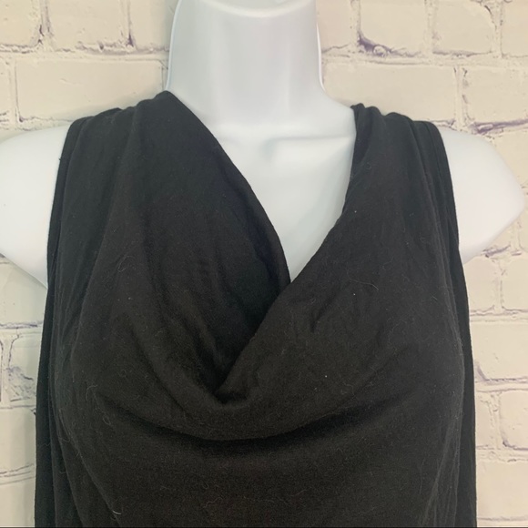 Black Cowl Neck Sleeveless Blouse Large - Picture 2 of 6